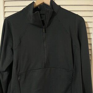 All in Motion Black Crop Quarter Zip